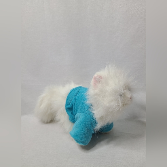 GANZ Webkinz Persian long haired cat Plush with blue bathrobe - No code - Picture 3 of 4